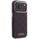 4. Karl Lagerfeld Grained Mono Resin Logo MagSafe Case for iPhone 17 Pro Max / 18 Pro Max - Burgundy