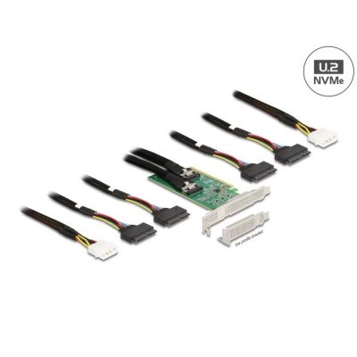 Delock PCI Express 4.0 x16 Card zu 4 x SFF-8639 N