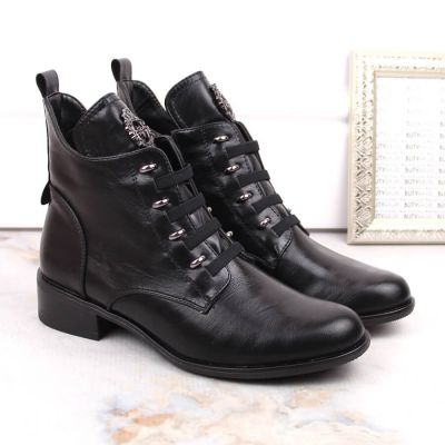 6. Jezzi W JEZ412A insulated flat ankle boots, black