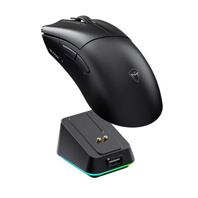 3. Machenike L8 Max Wireless Gaming Mouse with Charging Station - Black