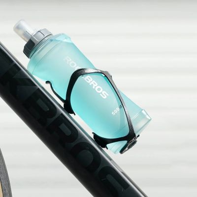7. Rockbros 350017002 soft flask running water bottle 500 ml - light blue