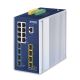 PLANET IP30 DIN-rail Industrial L3 Managed Gigabit Ethernet (10/100/1000) Aluminum, Blue