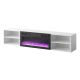2. POLO TV cabinet 180x33x39 white + black fireplace