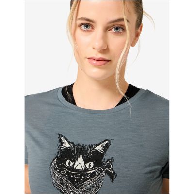 Women's Short-Sleeve SUPER.NATURAL W BANDITO CAT TEE, Grey
