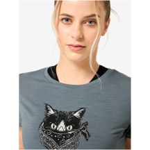 Women's Short-Sleeve SUPER.NATURAL W BANDITO CAT TEE, Grey