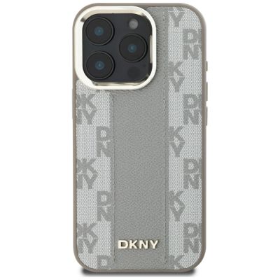 3. DKNY Checkered Pattern Magsafe iPhone 16 Pro Max Case - Beige