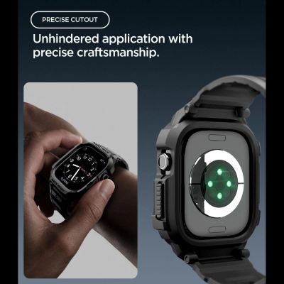 7. Spigen Rugged Armor Pro Apple Watch 42mm Strap - Matte Black