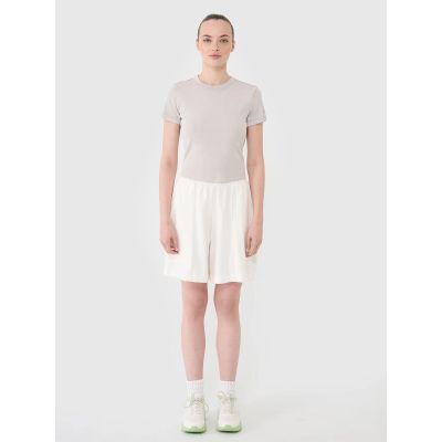 4. Women's slim ribbed t-shirt 4F 4FRSS25TTSHF2696-83S