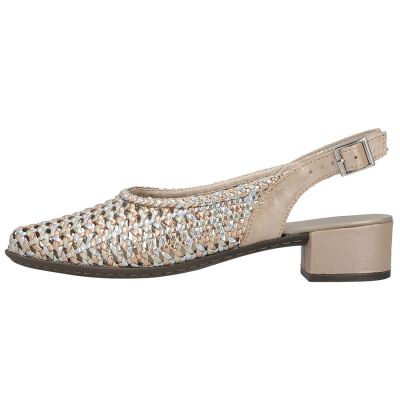 3. Women's metallic beige sandals Rieker 47078-90
