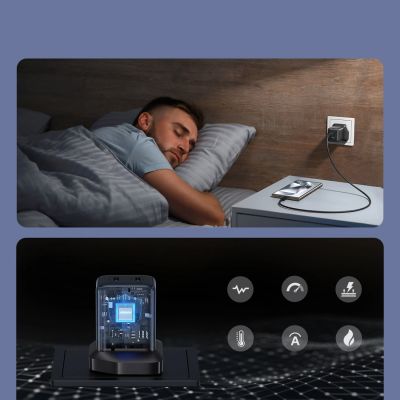 7. Joyroom JR-TCG17 45W 2 x USB-C wall charger (UK plug) - black