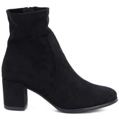 2. Black Sergio Leone BT-55 women's ankle boots with a block heel