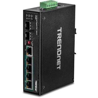 2. TRENDnet 6-Port Gbit PoE+ Metal Industrial Switch