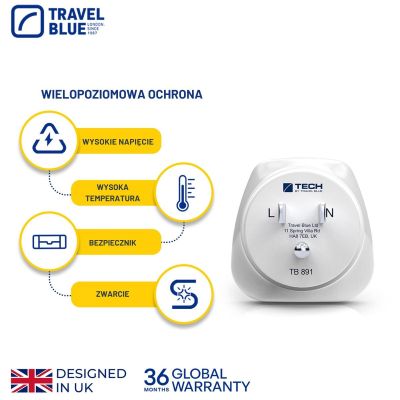3. TRAVEL BLUE Travel Adapter SCHUCKO -> USA