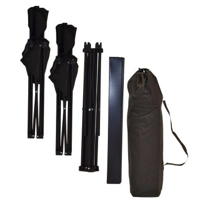 42. FOLDABLE TOURIST SET 3IN1 TABLE AND 2 CHAIRS BLACK ENERO CAMP