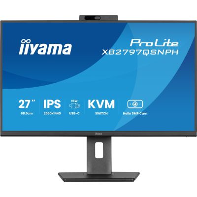 4. iiyama ProLite XB2797QSNPH-B1 27IN IPS LCD 4MS 2560X1440 350CD/M2 HDMI/DP/USB 2 computer monitor 68.6 cm (27") 2560 x 1440 px Quad HD Black