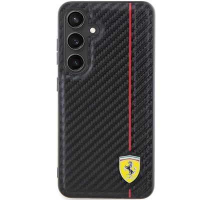 3. Ferrari Carbon Printed Line case for Samsung Galaxy S24 - black