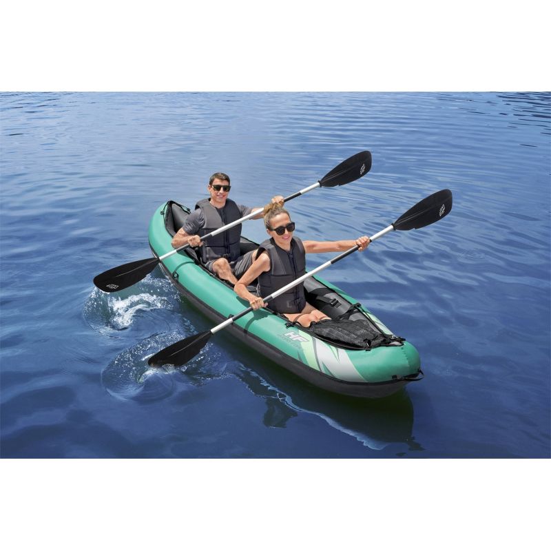 8. Bestway 65052 / 24 Sport Kayak 2 Seater Black, Green, Gray, Mint Acrylonitrile Butadiene Styrene (ABS), Nylon, Polyester, Polypropylene (PP), Polyvinyl Chloride (PVC) Inflatable Kayak