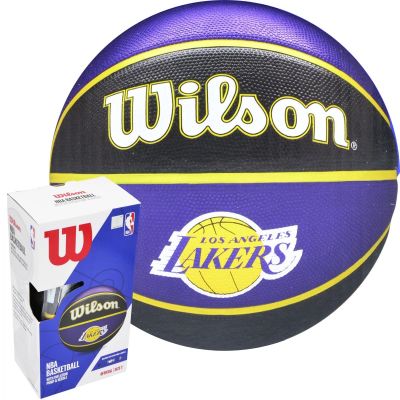 4. WILSON NBA LA LAKERS BASKETBALL CARDBOARD PUMP