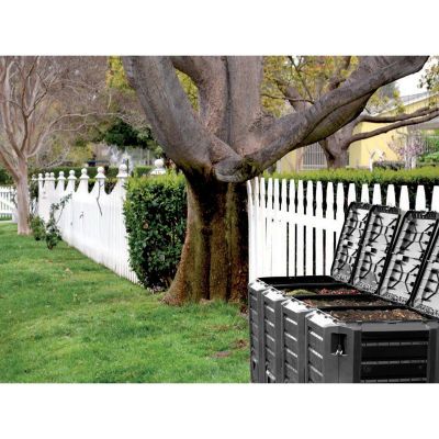 2. EKOBAT GARDEN COMPOST BIN SEGMENTED MODULE COMPOGREEN 1200L - BLACK