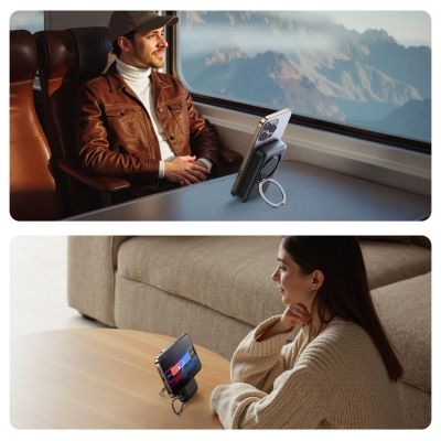 6. Joyroom JR-PBM02 Powerbank 22.5W 10000mAh 3in1 Magnetic Inductive Compatible with MagSafe with Built-in Cable - Black