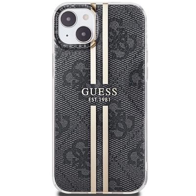 3. Guess IML 4G Gold Stripe case for iPhone 15 Plus / 14 Plus - black