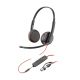 147. POLY Blackwire 3225 Stereo USB-C Headset + 3.5mm Plug + USB-C/A Adapter
