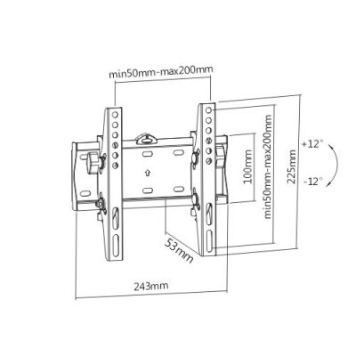 2. GEMBIRD ADJUSTABLE LCD WALL MOUNT 23-42 VESA MAX 200 X 200MM, UP TO 30KG