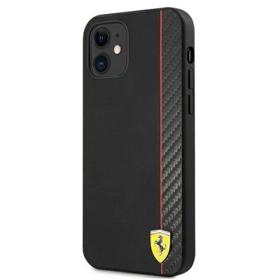 2. Ferrari FESAXHCP12SBK iPhone 12 mini 5.4" black/black hardcase On Track Carbon Stripe