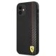 2. Ferrari FESAXHCP12SBK iPhone 12 mini 5.4" black/black hardcase On Track Carbon Stripe