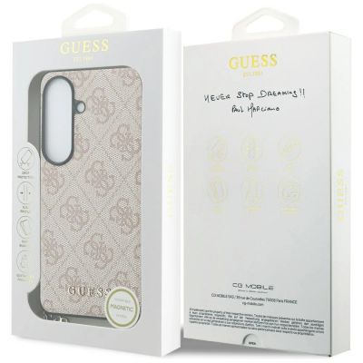 14. Guess 4G Classic Logo Charm MagSafe Case for Samsung Galaxy S26 - Pink
