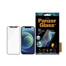 PanzerGlass E2E Anti-Glare Tempered Glass for iPhone 12 Mini Case Friendly AntiBacterial Anti-Glare - Black