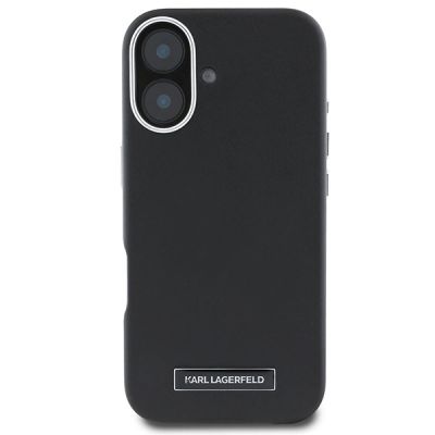 3. Karl Lagerfeld FW Metal Plate MagSafe iPhone 16 Plus Case - Black