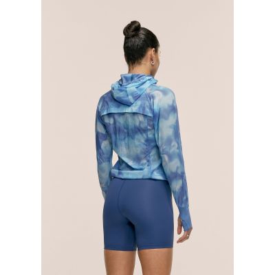 6. CASALL Breeze Printed Running Jacket for Women, Navy Blue