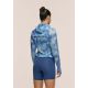 6. CASALL Breeze Printed Running Jacket for Women, Navy Blue