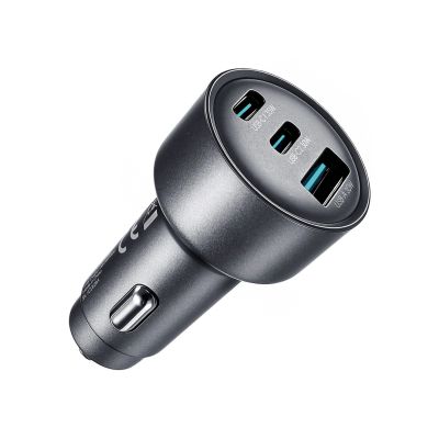 3. Joyroom JR-CCN19 65W 3-in-1 car charger Dark gray