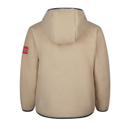 2. Trollkids Kids Aurlandsfjord Jacket Children’s Fleece Jacket with Full-Length Zip and Hood, Beige (466-815)
