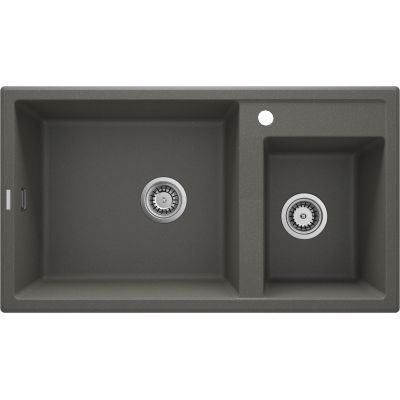 Deante Eridan 2-bowl sink without drainer - anthracite ZQE_T20B