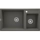 Deante Eridan 2-bowl sink without drainer - anthracite ZQE_T20B