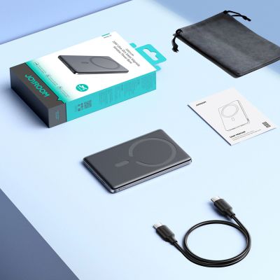9. Powerbank Joyroom JR-PBM08 5000mAh 20W ultra-thin with inductive charging - gray