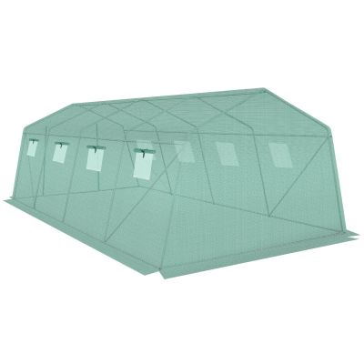 39. GREENHOUSE GARDEN TUNNEL 300x600x200CM PE STRUCTURE STEEL GREEN