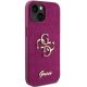 4. Guess Glitter Script Big 4G case for iPhone 15 - purple