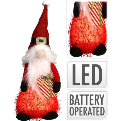 4. DECORATIVE PLUSH FIGURINE SANTA CLAUS LED 51CM