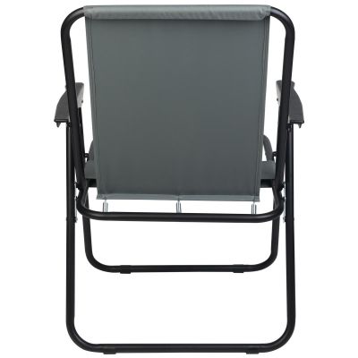 13. CAMPING CHAIR WITH ARMRESTS 52x44x75CM FOLDING GRAY