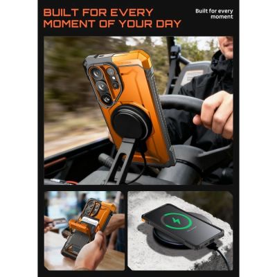 8. Supcase UB Grip Mag MagSafe Case for Samsung Galaxy S26 Ultra - Orange and Black