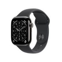 Apple Watch Series 11 GPS + Cellular 42mm, Slate Titanium Case with Black Sport Band – S/M