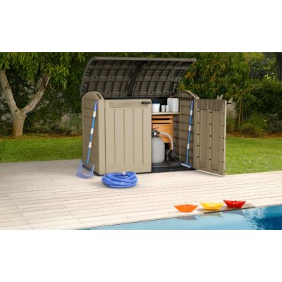 7. KETER Store-It-Out Ultra CRV230436 Brown/Beige Garden Storage