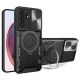 Samsung Galaxy A17 4G / A17 5G / A18 / A26 Case with Stand and Sliding Lens Cover - Black