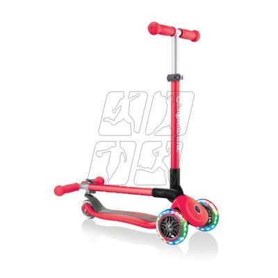 3. Globber Primo Foldable Lights 3-Wheel Scooter 432-102-2 New Red