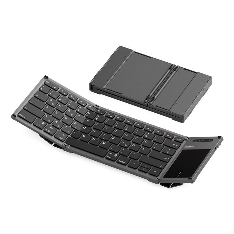 Inateck KB06101_STEEL GRAY Keyboard Home RF Wireless + Bluetooth QWERTZ English Black