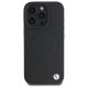3. BMW Sign Leather Half Textured And Circle MagSafe case for iPhone 16 Pro Max - black